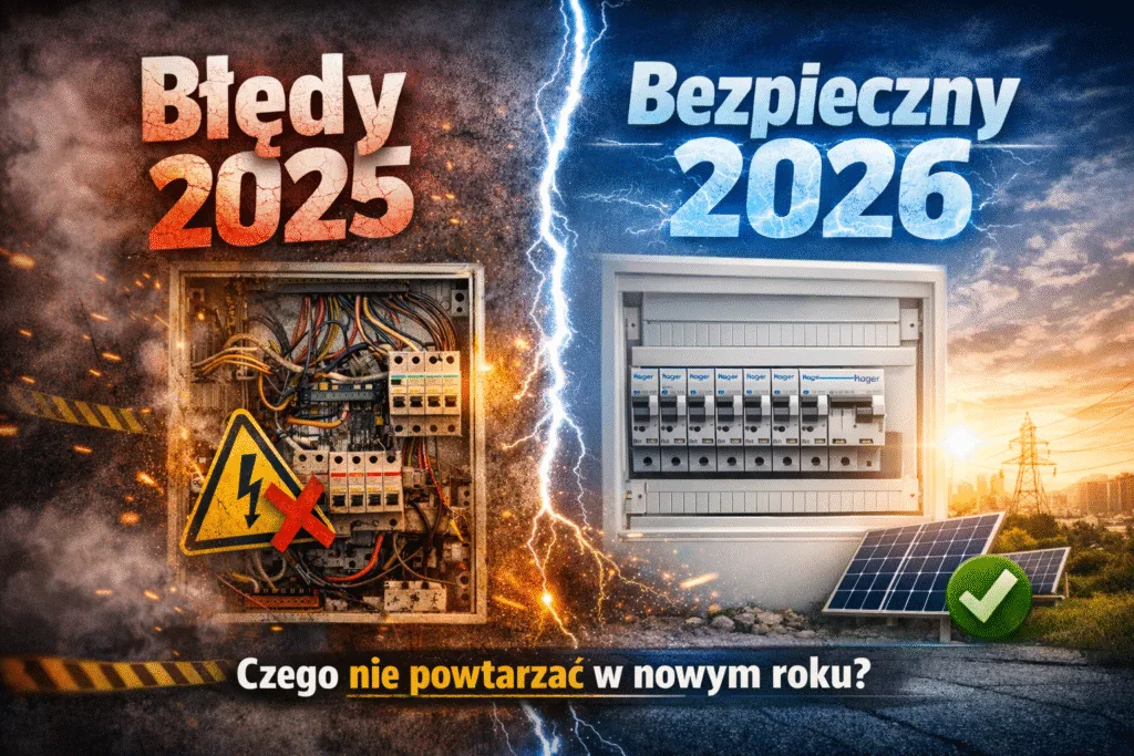 Najczęstsze błędy w instalacjach elektrycznych 2025 – czego nie powtarzać w 2026 roku