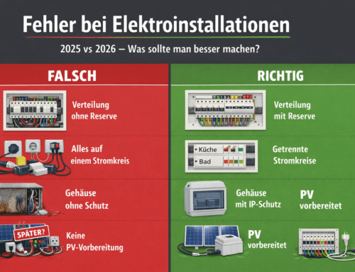 Die häufigsten Fehler bei Elektroinstallationen 2025 – was man 2026 nicht wiederholen sollte