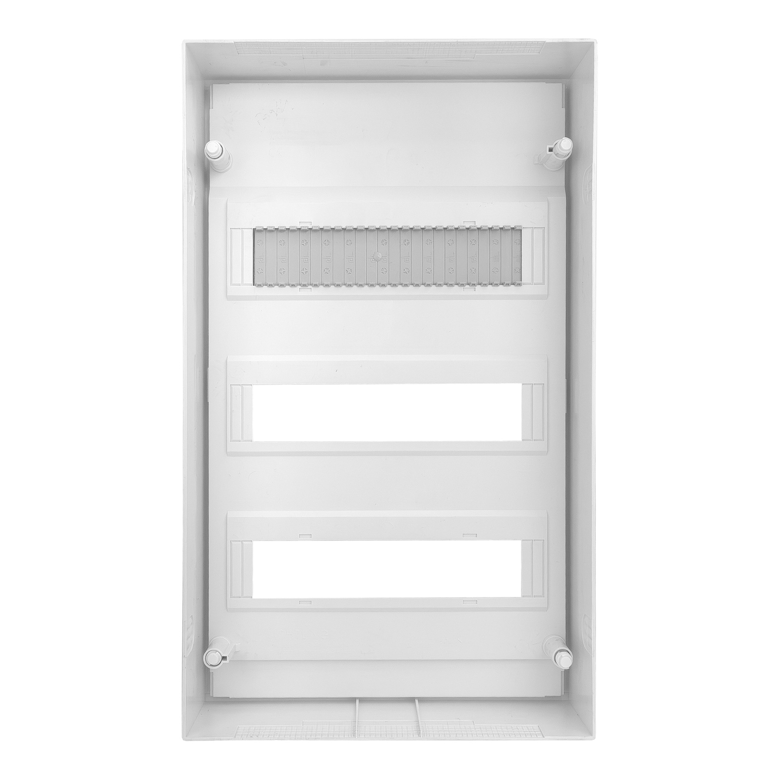 Rozdzielnica modułowa natynkowa 3x12 zabezpieczona 14xMCB 2xRCCB VDE ogranicznik okablowana skrzynka elektryczna Hager 515x305x96,5mm zaciski rozgałęźne L1, L2, L3, N, PE Doktorvolt DV-6333-NT - obrazek 11