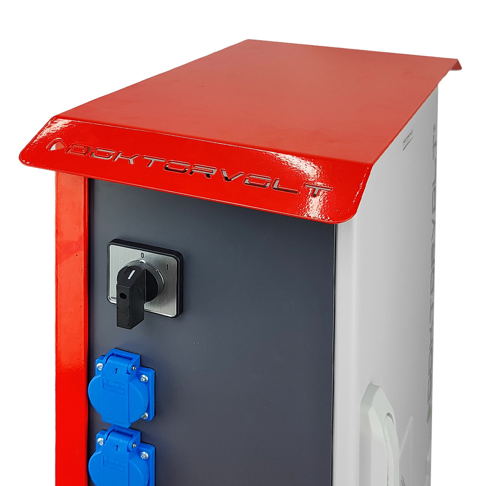 Baustromverteiler auf Ständer OS-S/FI SET tragbar mit Steckdosen 2x32A 1x16A CEE MENNEKES 8x230V Schuko Stromverteiler für Baustellen Stromkasten mit Schutz Doktorvolt DV-8379-D – Bild 13