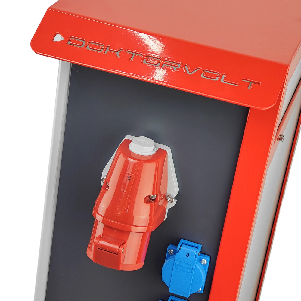 Baustromverteiler auf Ständer OS-S/FI SET tragbar mit Steckdosen 2x32A 1x16A CEE MENNEKES 8x230V Schuko Stromverteiler für Baustellen Stromkasten mit Schutz Doktorvolt DV-8379-D – Bild 14