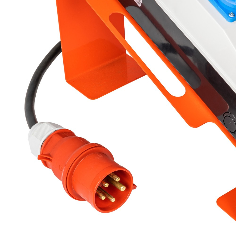 Rozdzielnica budowlana SET-S/FI Skrzynka elektryczna na stojaku z kablem 32A 16A 4×230V Schuko Doktorvolt DV-0126-D - Image 3