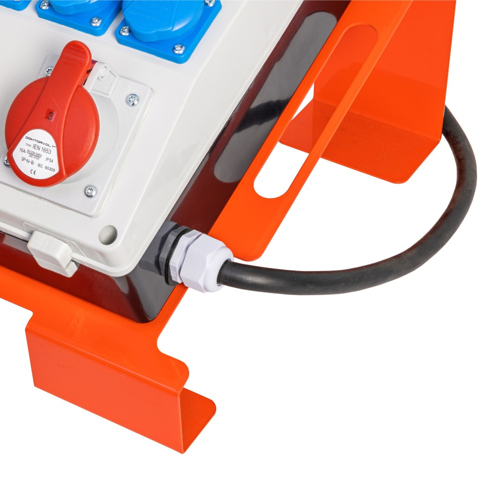 Rozdzielnica budowlana SET-S/FI Skrzynka elektryczna na stojaku z kablem 32A 16A 4×230V Schuko Doktorvolt DV-0126-D - Image 5