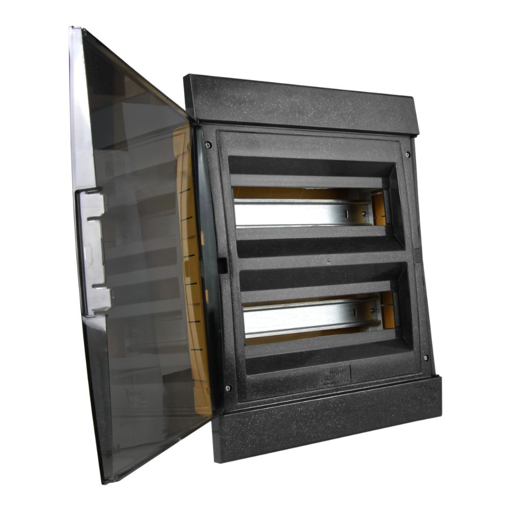 Rozdzielnica podtynkowa 24 modułowa IP40 czarna 970.24.N M-L 1107 - obrazek 2