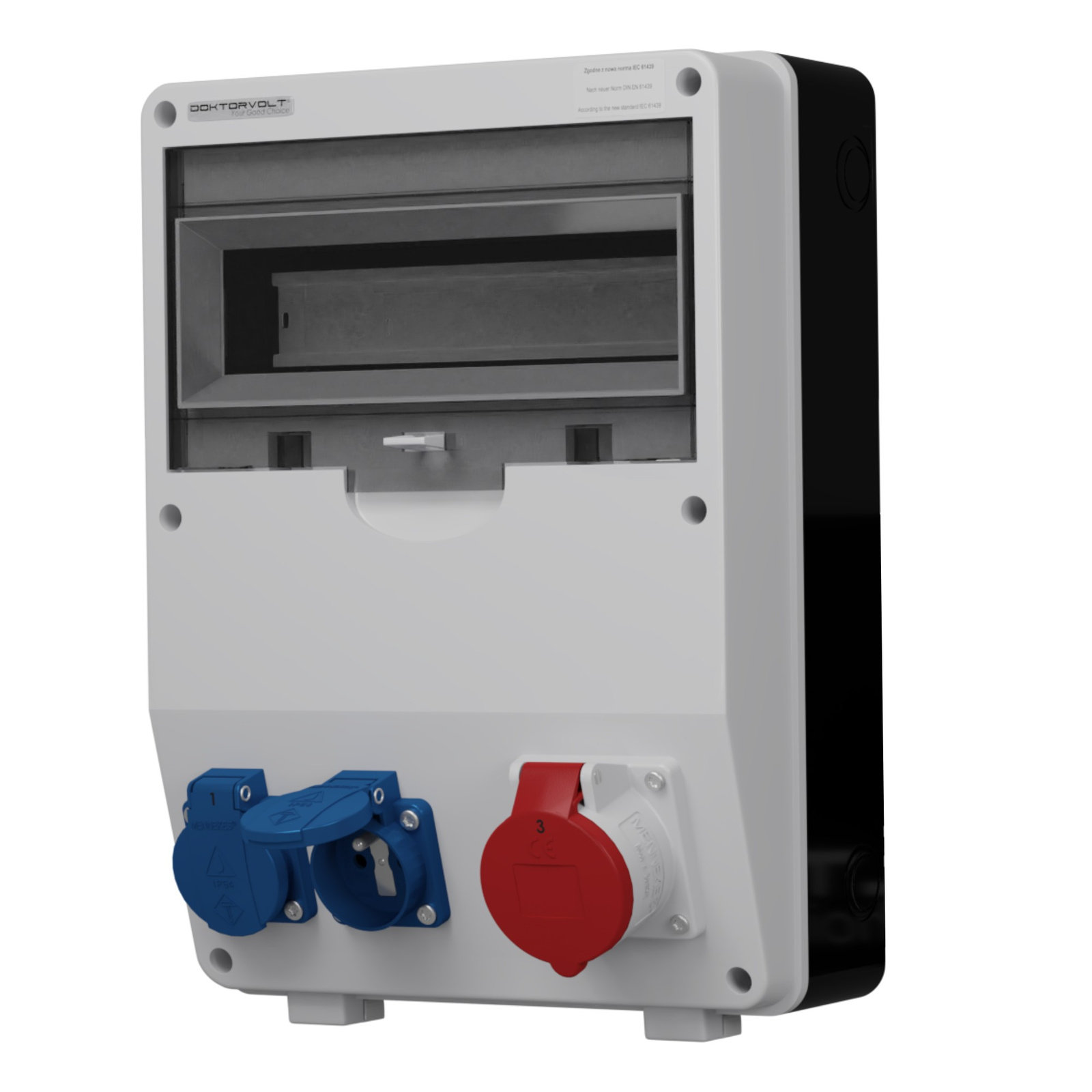 Rozdzielnica budowlana 16A obudwoa z gniazdami 2x230V Doktorvolt DV-6886-F TD