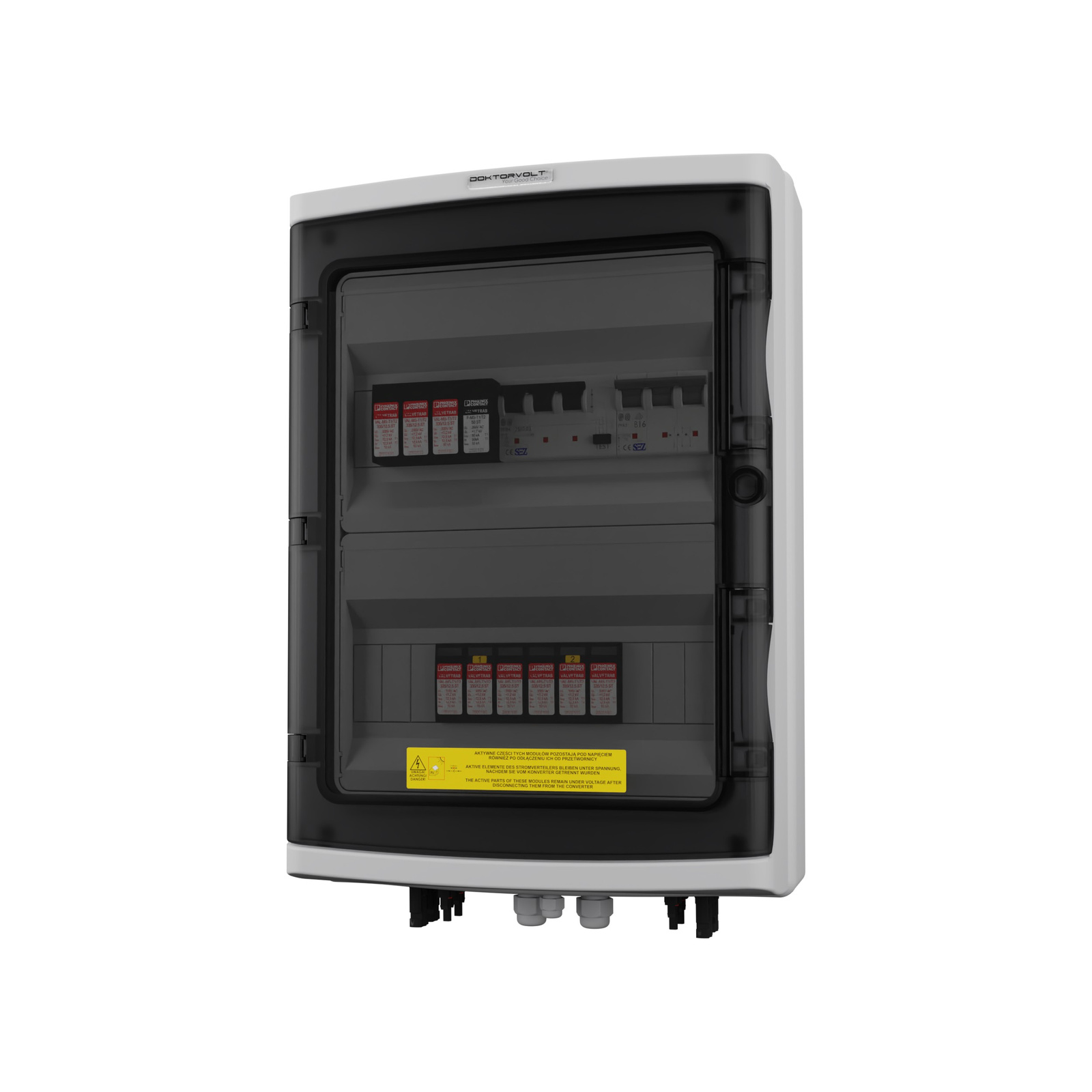 Rozdzielnica PV Fotowoltaiczna Solarna AC DC 1000V C16 25A 300mA 2S T1 T2 Doktorvolt 2193