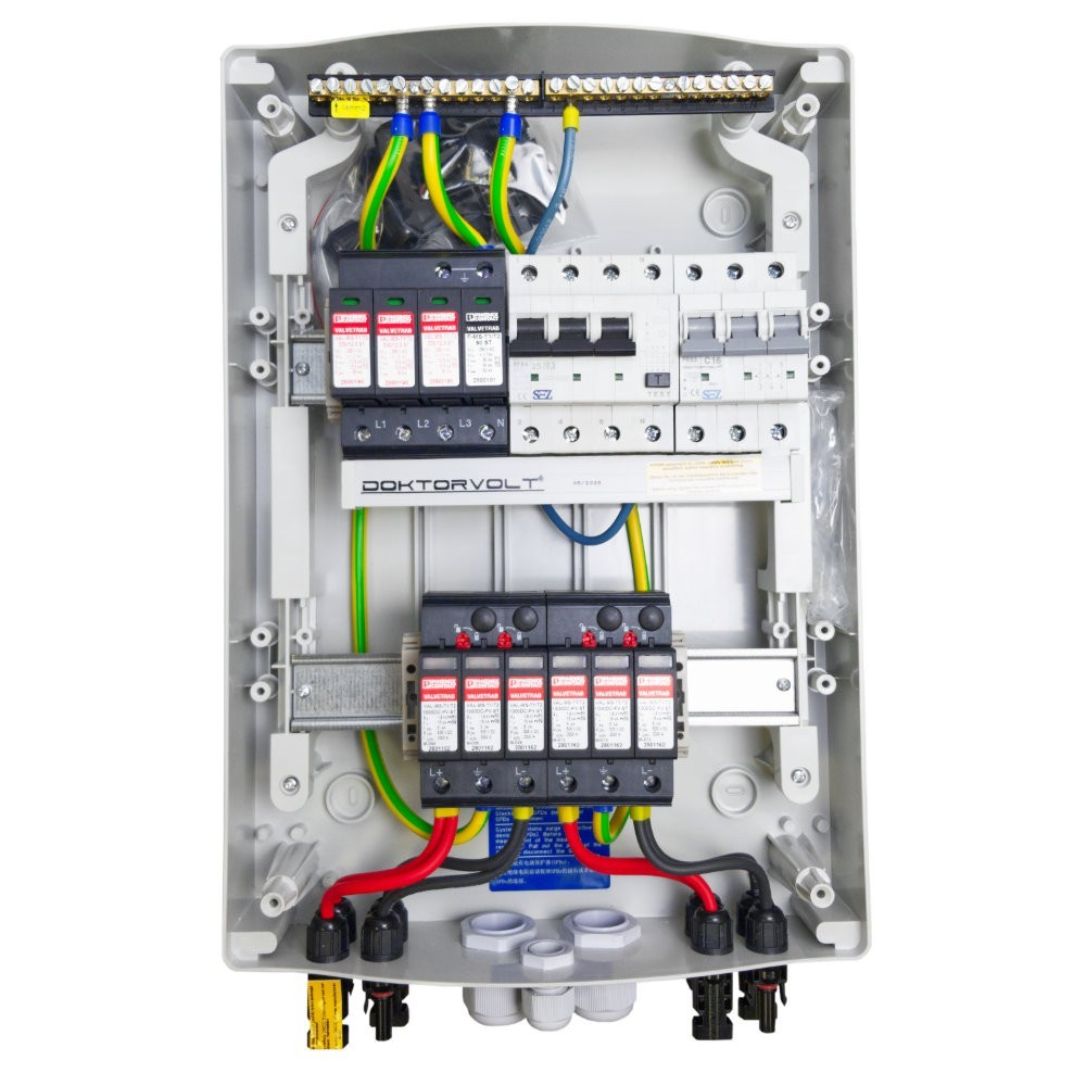 Rozdzielnica PV Fotowoltaiczna Solarna AC DC 1000V C16 25A 300mA 2S T1 T2 Doktorvolt 2193 - Image 2