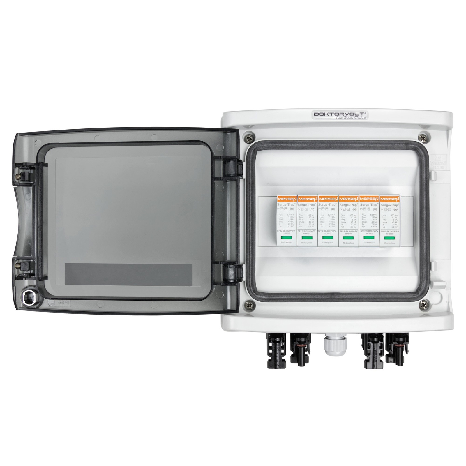 Rozdzielnica PV Fotowoltaiczna Solarna 2-Stringowa DC 1000V T1 T2 Mersen Doktorvolt 4494 - obrazek 2