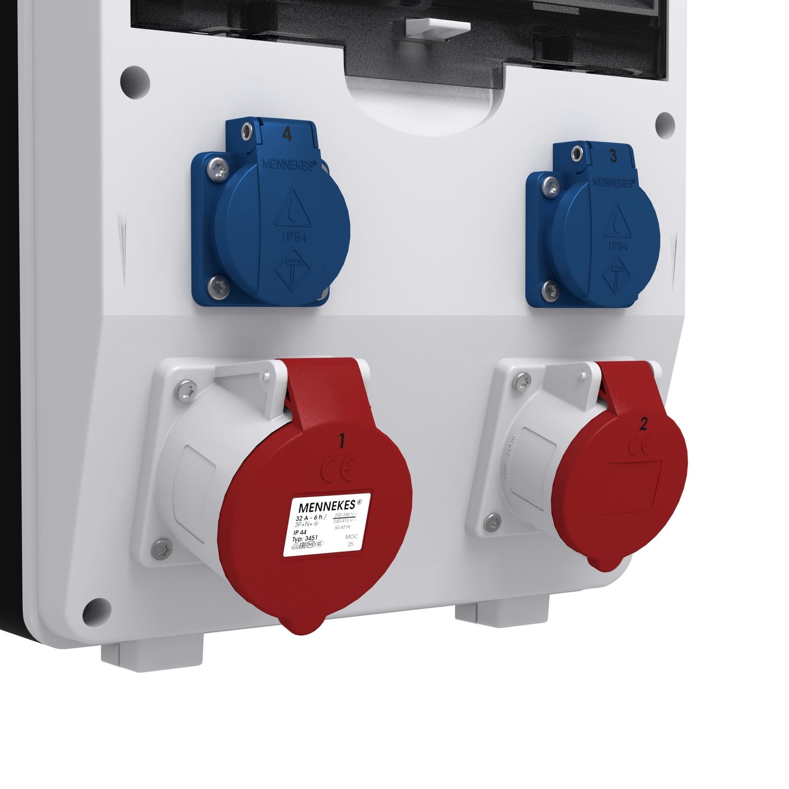 Rozdzielnica budowlana z licznikem 3F Siemens pTD-S 32A 16A 2x230V gniazda Mennekes Schuko Doktorvolt 4838 - Image 4