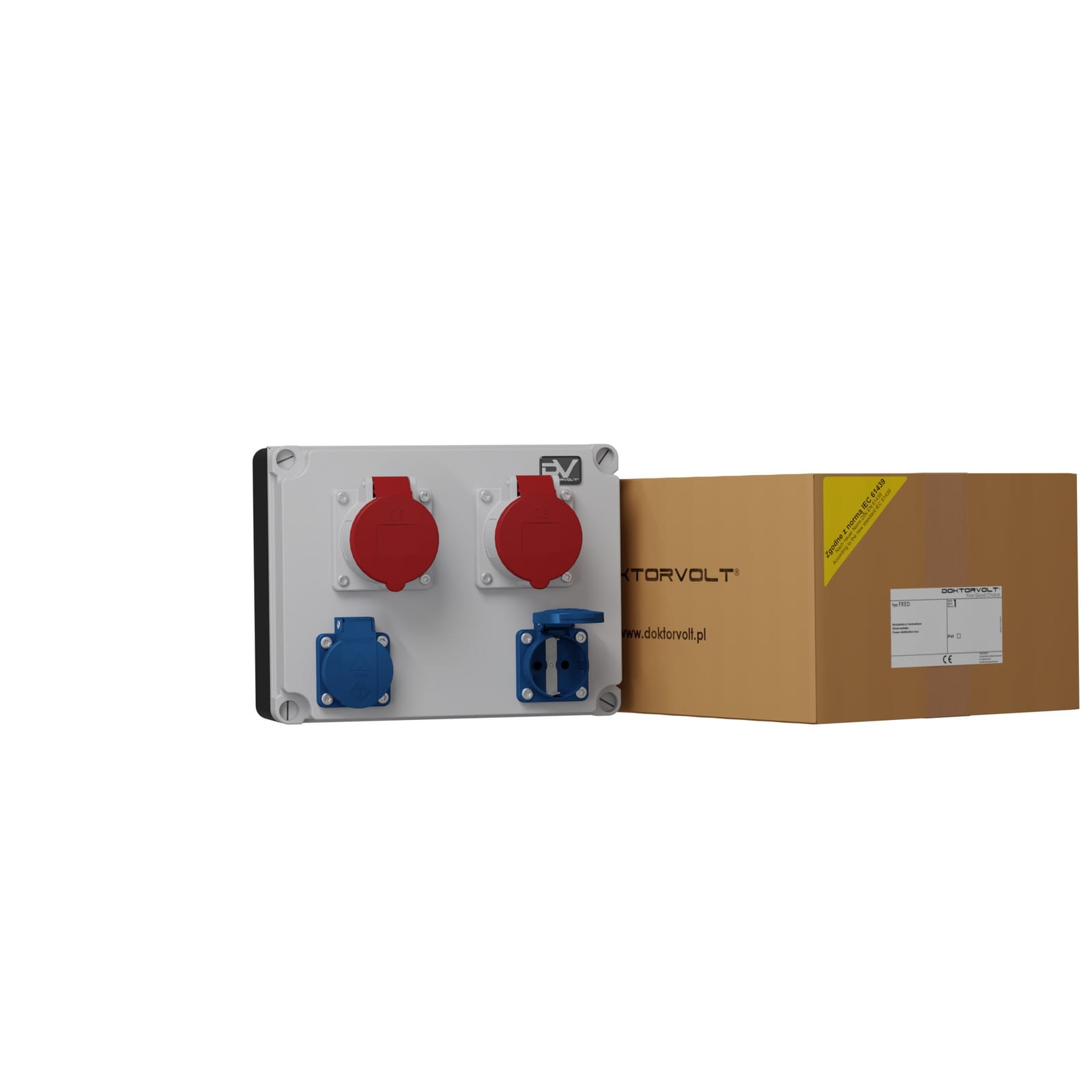 Rozdzielnica budowalana FRED 2x16A 2x230V Schuko Mennekes Doktorvolt® 2152