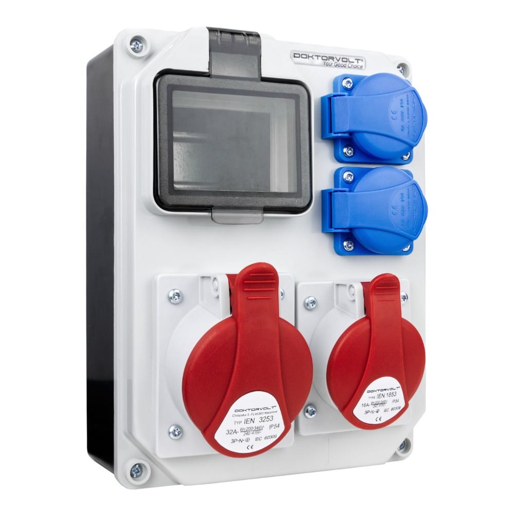 Rozdzielnica budowlana HL 32A 16A 2x230V Schuko Doktorvolt 5347