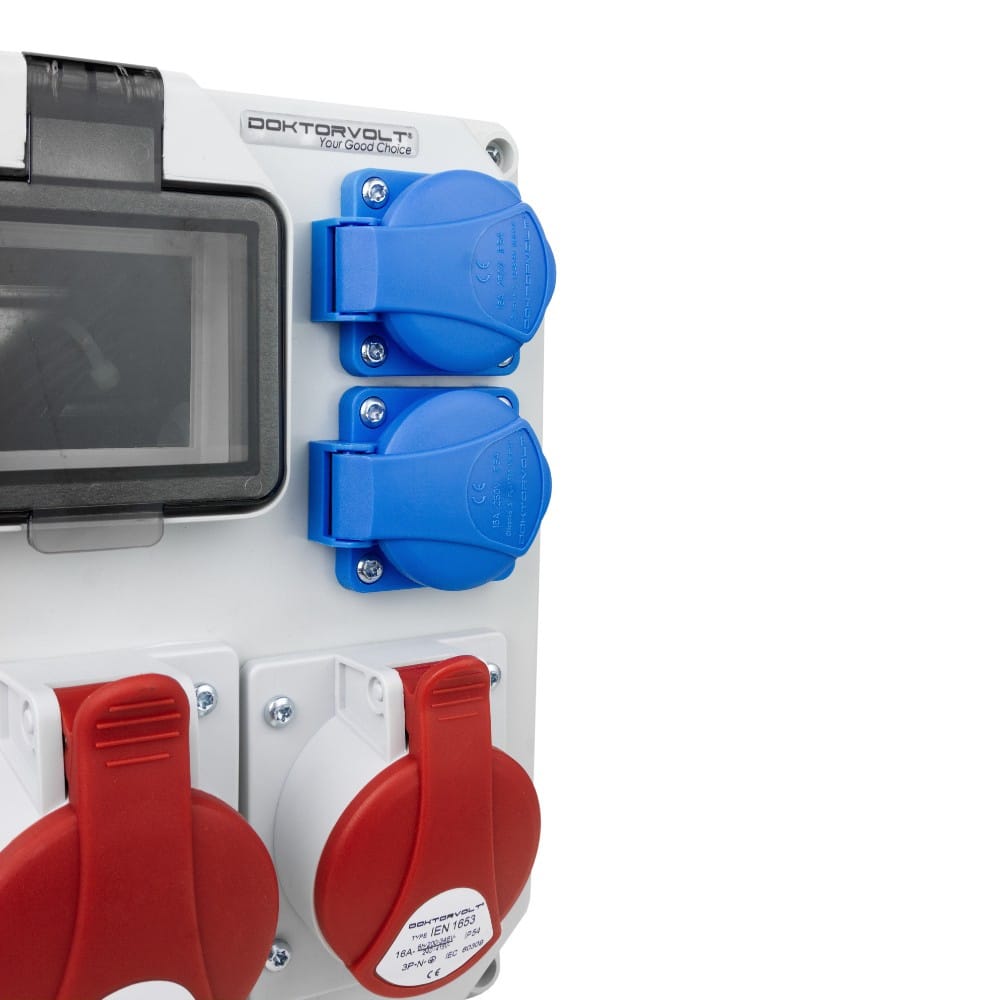 Rozdzielnica budowlana HL 32A 16A 2x230V Schuko Doktorvolt 5347 - Image 2