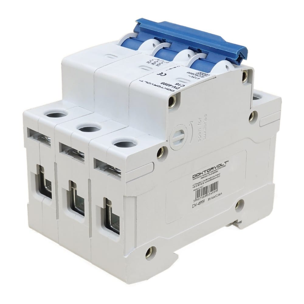 Wyłącznik nadprądowy 3P C16A 6kA bezpiecznik Doktovolt 4999 - obrazek 2
