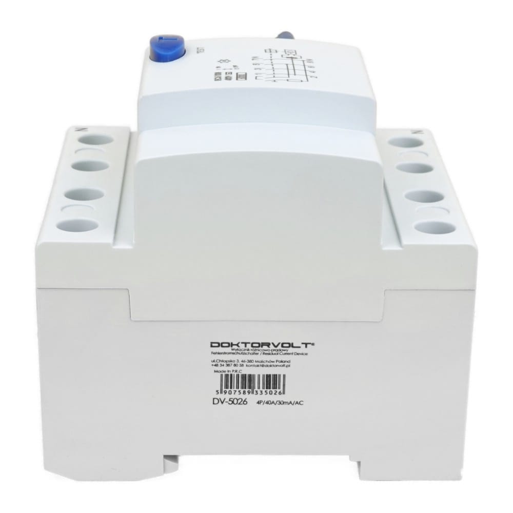 Wyłącznik różnicowoprądowy 4P 40A 30mA typ AC Doktorvolt 5026 - Image 3