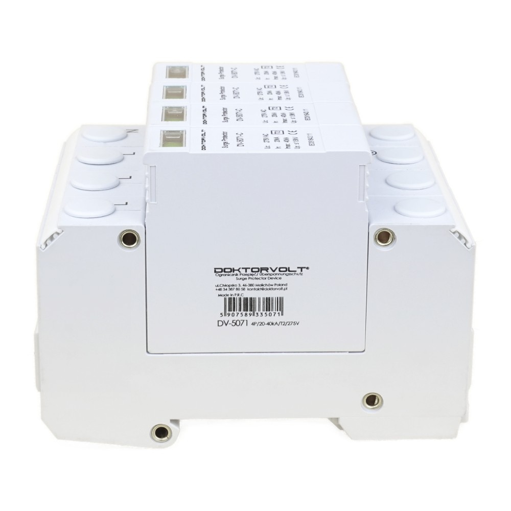 Ogranicznik przepięć ochronnik 4P 20-40kA AC T2 Doktorvolt 5071 - obrazek 2