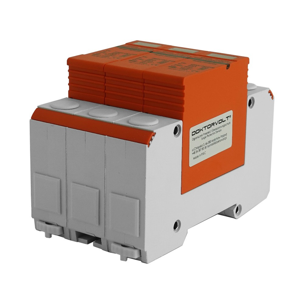 Ogranicznik przepięć ochronnik 3P 1000V DC T1/T2 Doktorvolt 5088 - obrazek 2