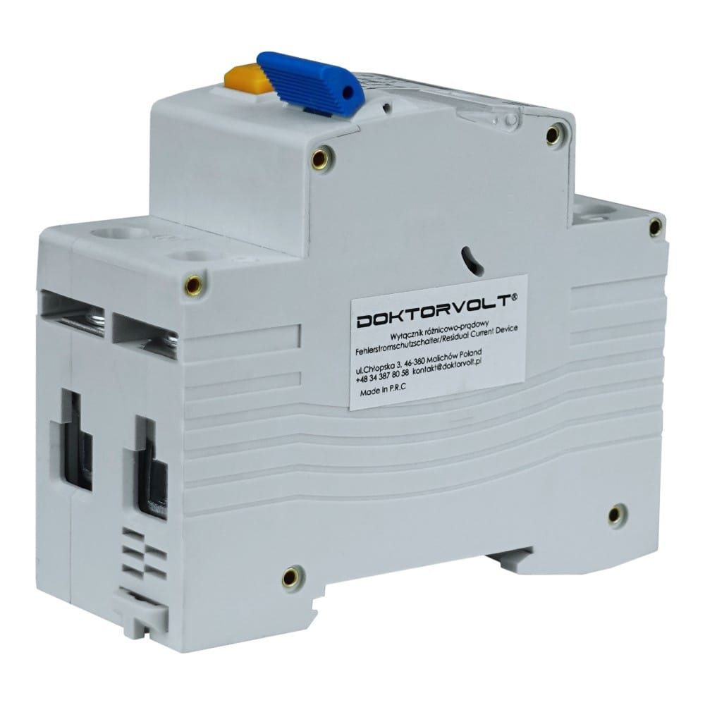 Wyłącznik różnicowoprądowy z członem nadprądowym B16A 30mA 2P 6kA Typ AC RCBO Doktorvolt 5583 - obrazek 4
