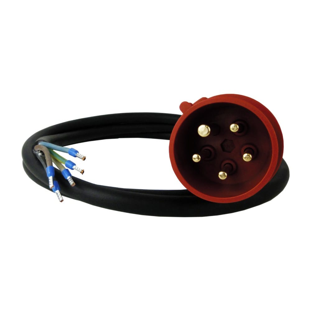 2m Przewód przyłączeniowy z wtyczką 16A/5P kabel 5x2,5mm² 2930 - Image 3