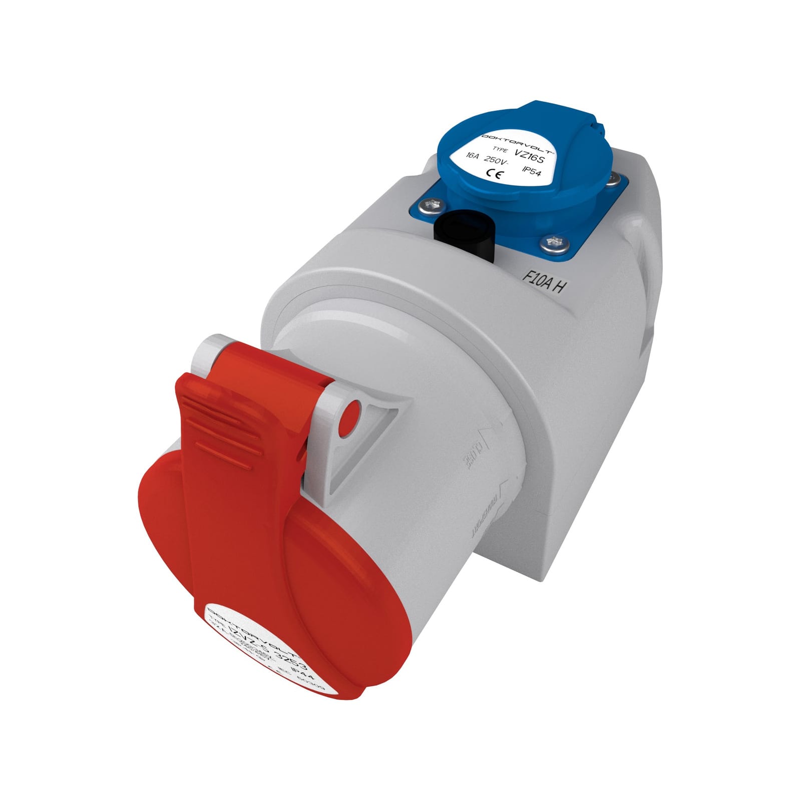 Gniazdo natynkowe 32A 5P + 230V siłowe IZVZ-S 3253 DV 6369 - obrazek 2