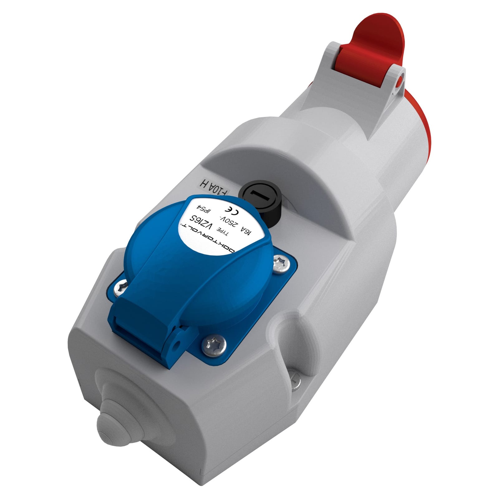 Gniazdo natynkowe 32A 5P + 230V siłowe IZVZ-S 3253 DV 6369 - obrazek 3