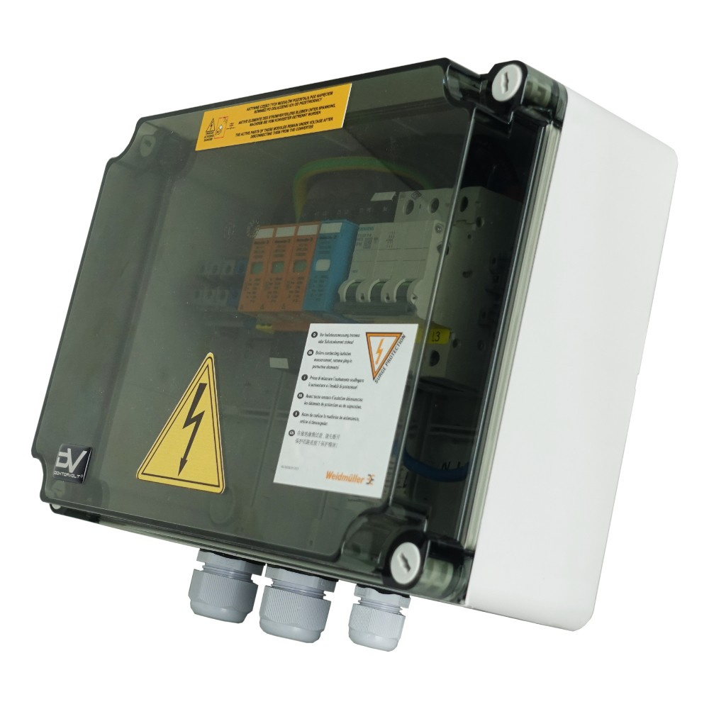Rozdzielnica fotowoltaiczna solarna AC 1x Weidmuller T1/T2 1x Siemens B16 3P Doktorvolt 7884 - Image 3