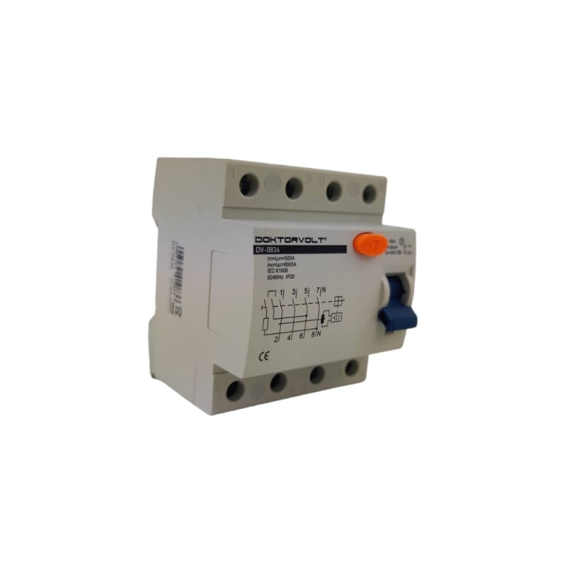 Wyłącznik różnicowoprądowy Typ A 30mA 100A 4P RCD 0836