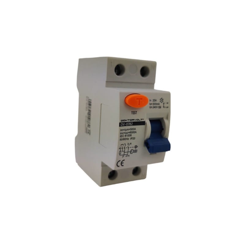Wyłącznik różnicowoprądowy Typ A 300mA 25A 2P RCD 0782