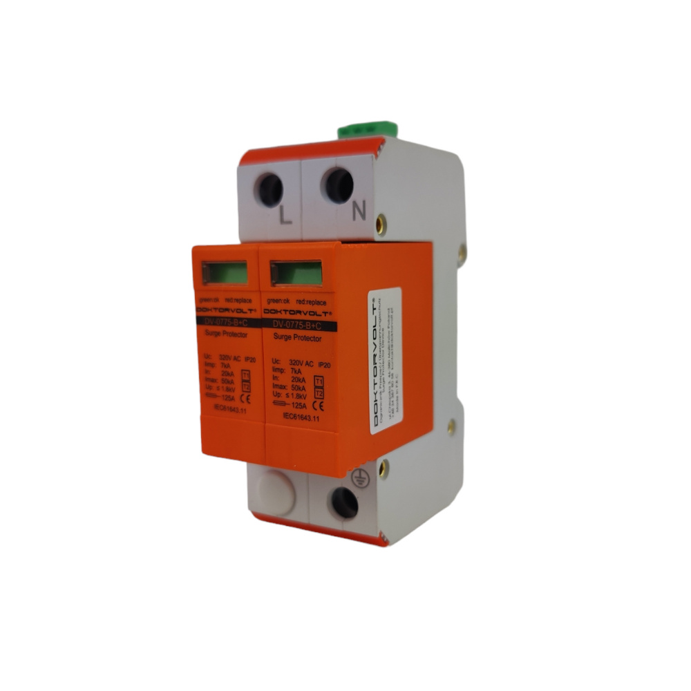 Ogranicznik przepięć ochronnik 2P 320V AC T1 T2 Doktorvolt 0775 - obrazek 2