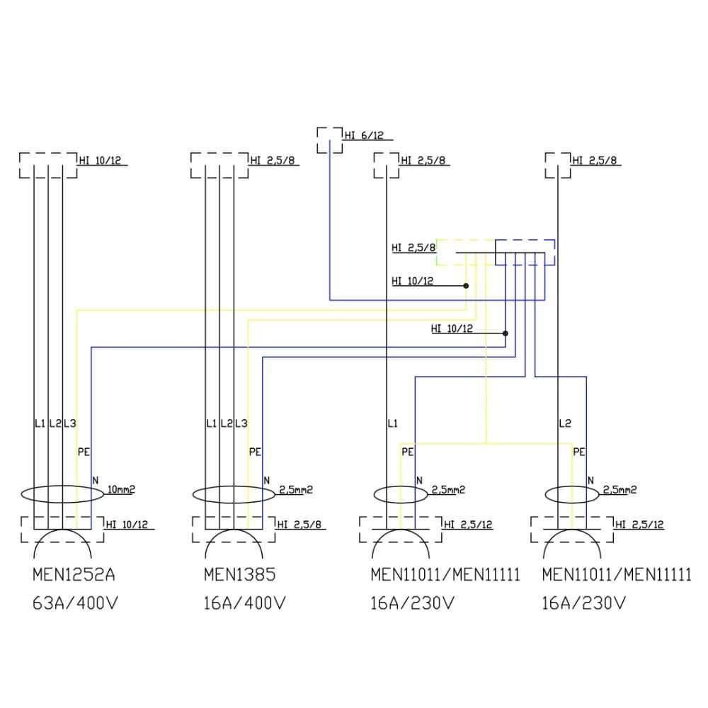 Rozdzielnica budowlana TD 63A 16A 2x 230V Schuko Doktorvolt 2244 - obrazek 3