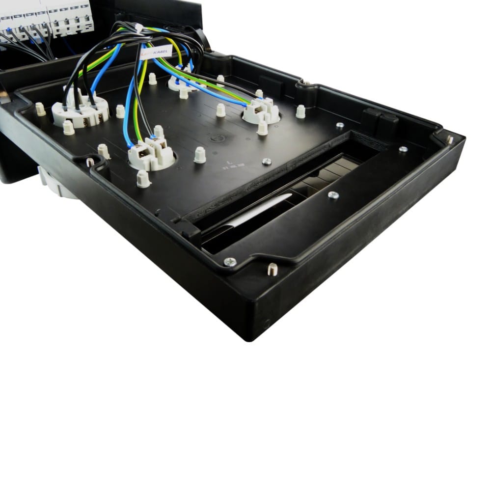 Rozdzielnica budowlana gumowa HD-S/FI IP67 32A/5P 16A/5P 2x230V gniazda Mennekes Schuko Doktorvolt® 9559 - obrazek 3