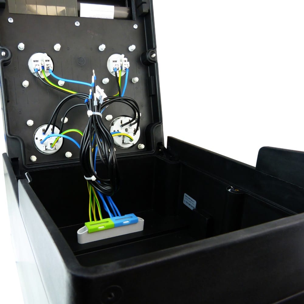 Rozdzielnica budowlana gumowa HD IP67 32A/5P 16A/5P 2x230V gniazda Mennekes Schuko Doktorvolt 9535 - obrazek 2