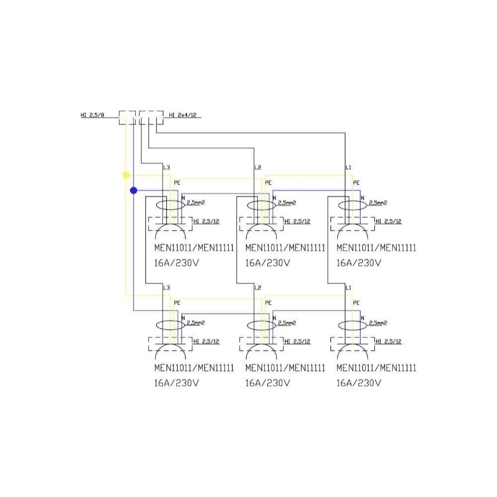 Rozdzielnica budowlana FRED 6x230V gniazda Mennekes Doktorvolt® 9627 - Image 3