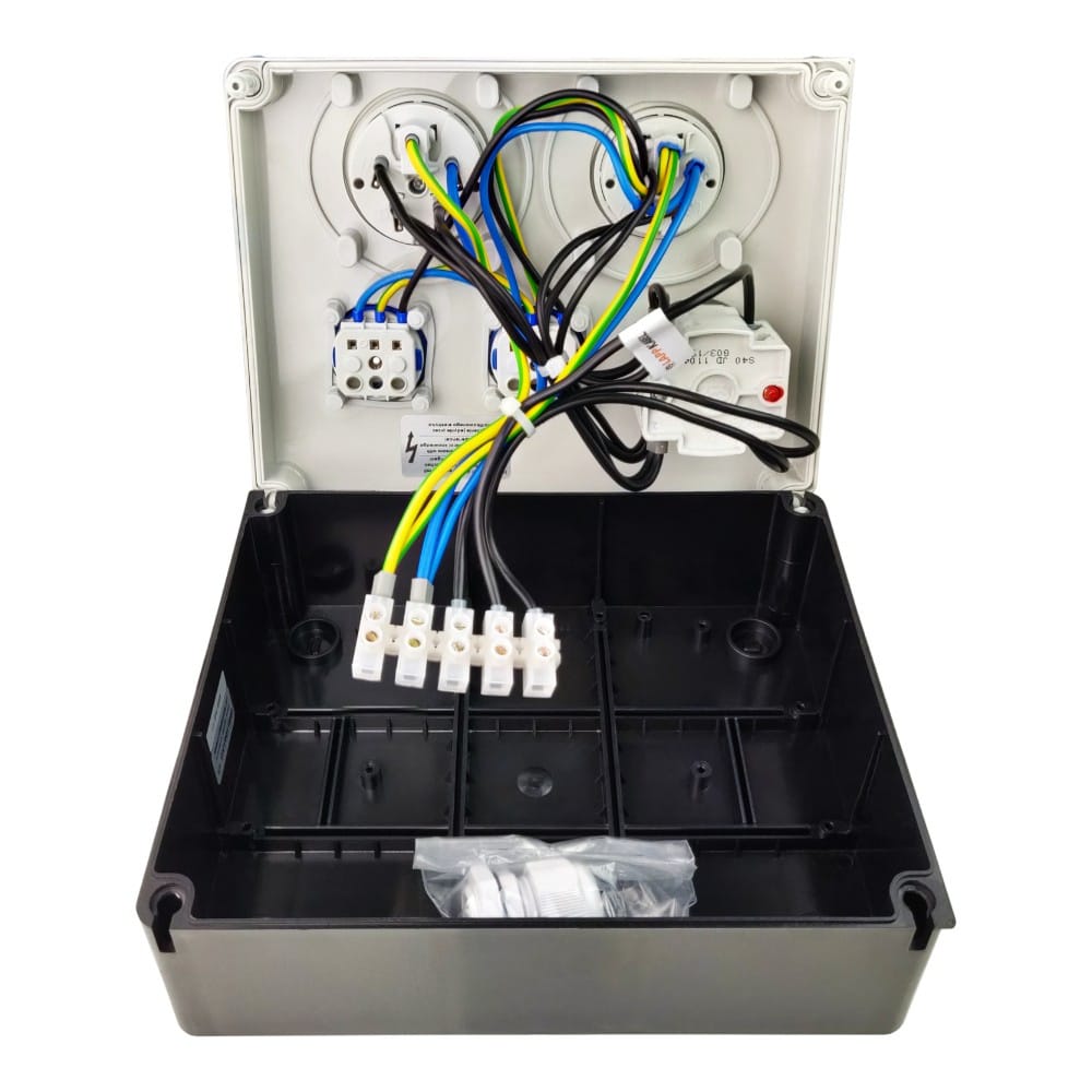 Stromverteiler FRED 32A 16A 2x230V franz/belg System mit Nockenschalter 0-1 Mennekes Doktorvolt® DV-9634-F – Bild 2