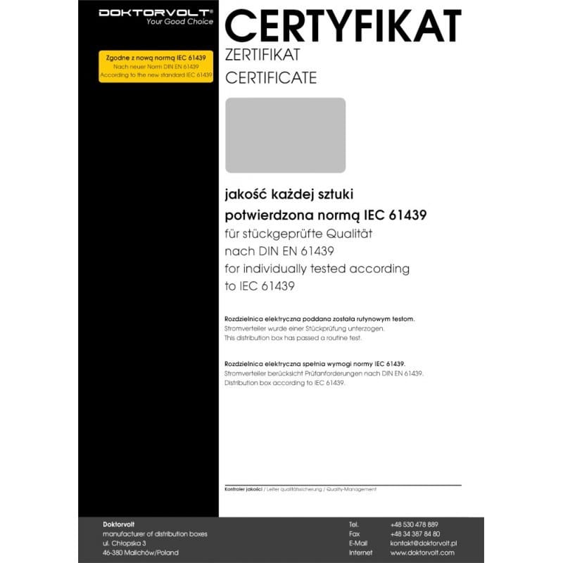 Rozdzielnica budowlana TD 6x230V Schuko gniazda Mennekes Doktorvolt 0564 - obrazek 3