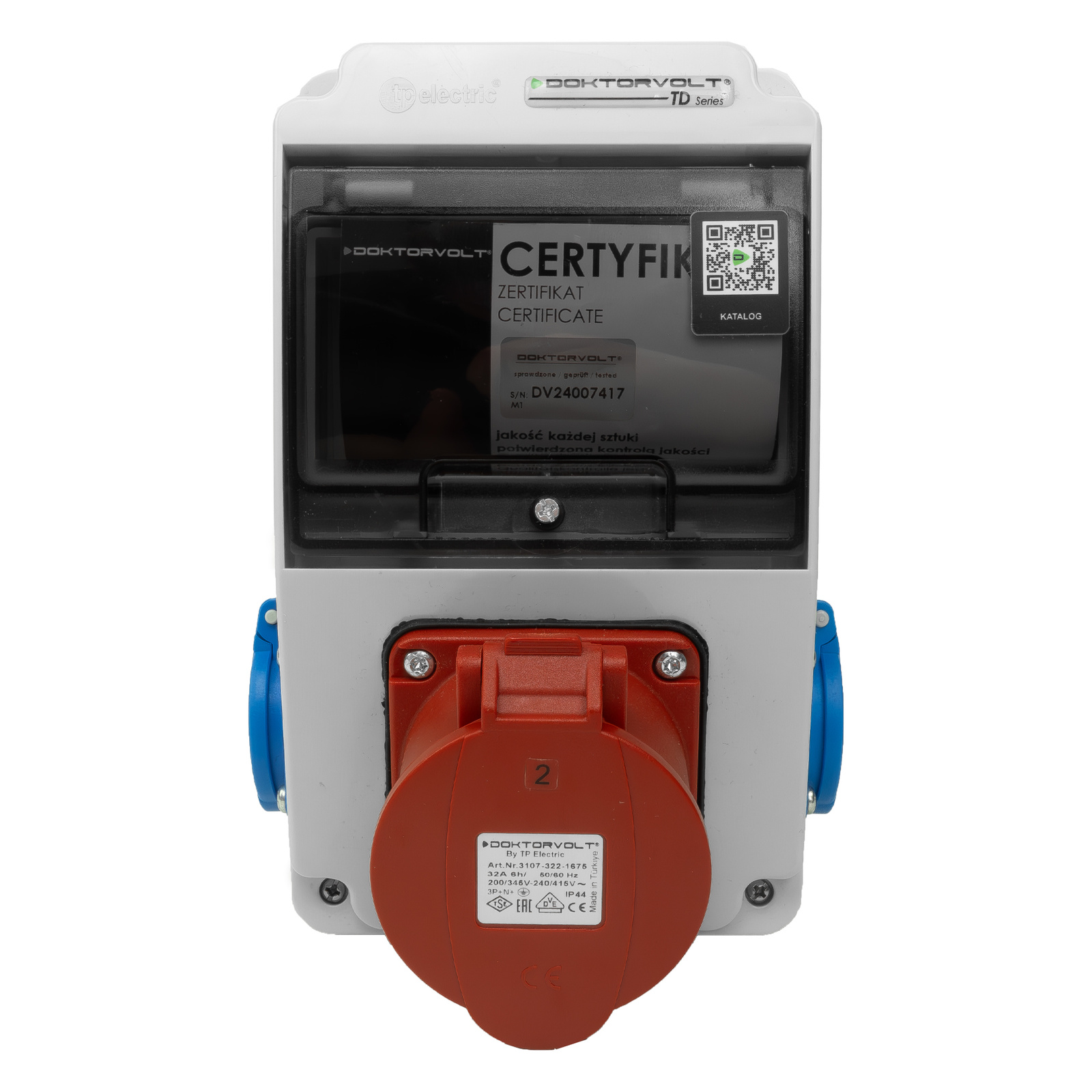 Wandverteiler XS-S 32A 2x230V IP44 Stromverteiler Komplett Verdrahtet Doktorvolt DV-5060-D – Bild 3