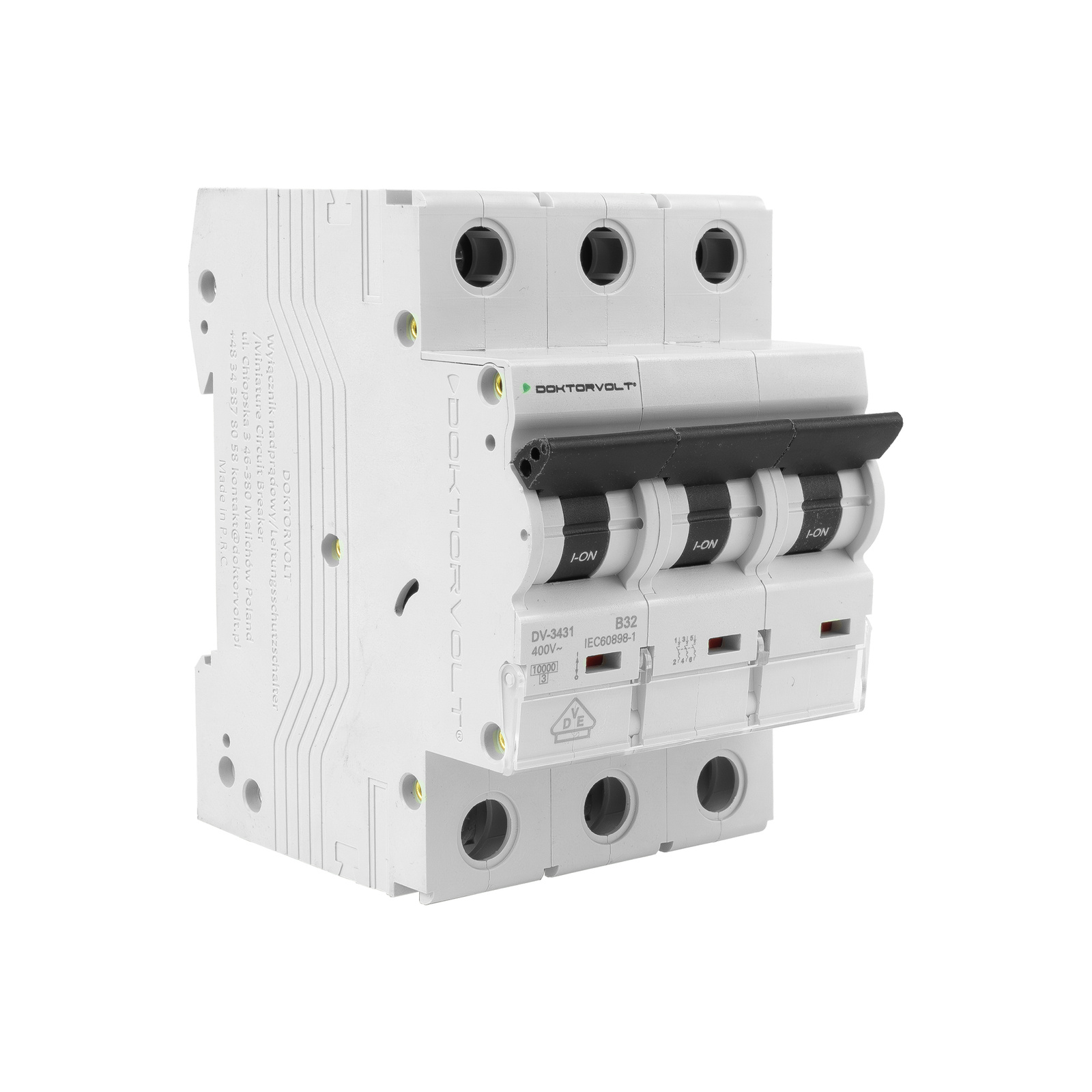 Wyłącznik nadprądowy MCB 10kA 3P 32A VDE B32A Doktorvolt DV-3431