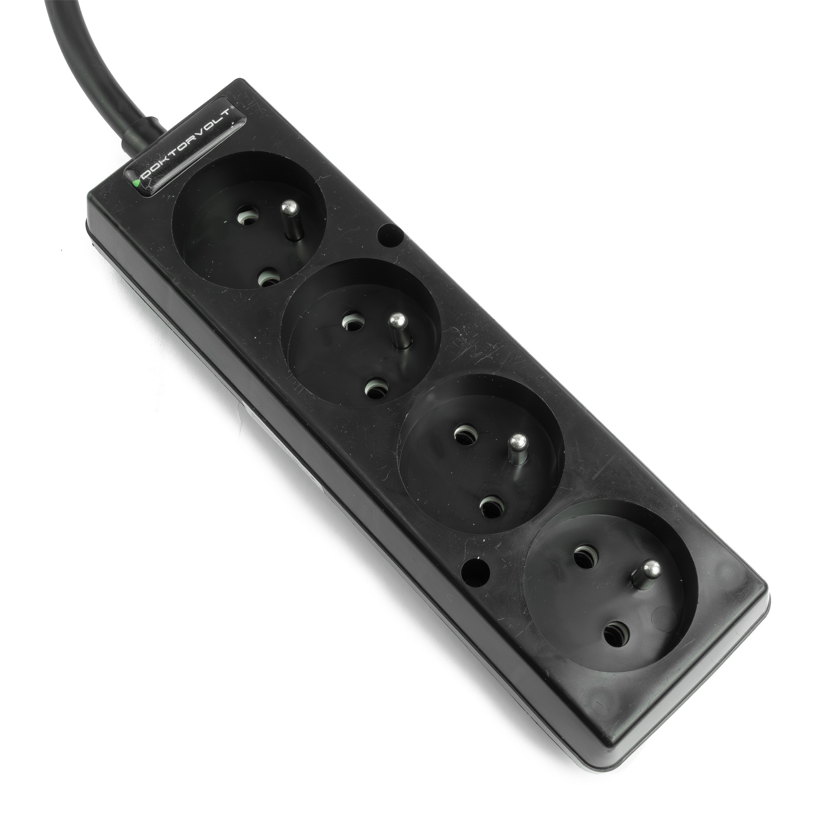 Przedłużacz elektryczny 4-krotny 15m listwa zasilająca 4 gniazda 3x1,5mm2 czarny Doktorvolt DV-4940-F - obrazek 4