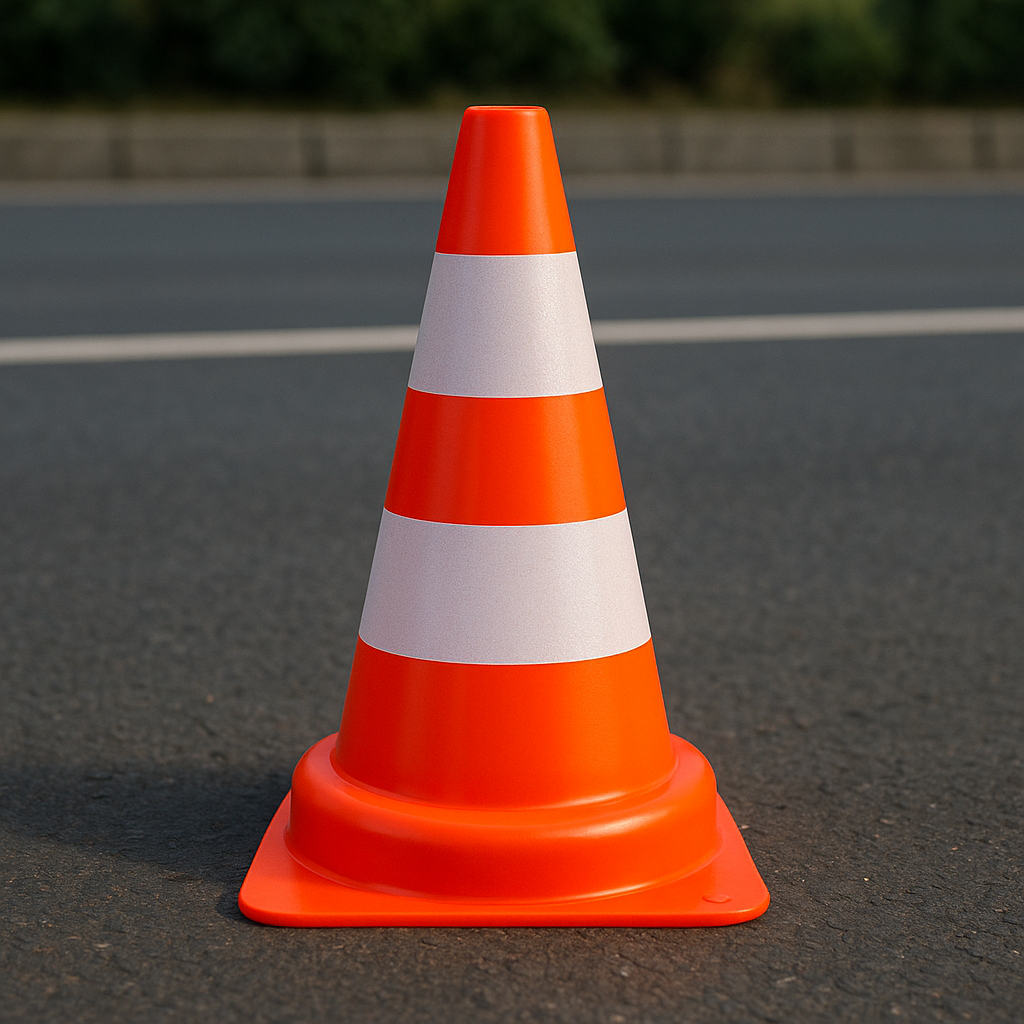 Pachołek drogowy odblaskowy U-23 słupek ostrzegawczy 50cm miękki PVC Doktorvolt - Image 3