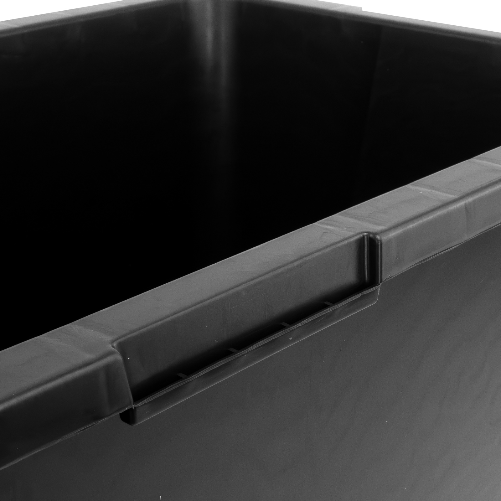 Mörtelkasten 60L Mörtelwanne Mörtelkübel pflanzkübel Mörteleimer Kübel Zementwanne Speiswanne widerstandsfähig aus PP/PE-Regranulat eckig schwarz DV-5619 – Bild 3
