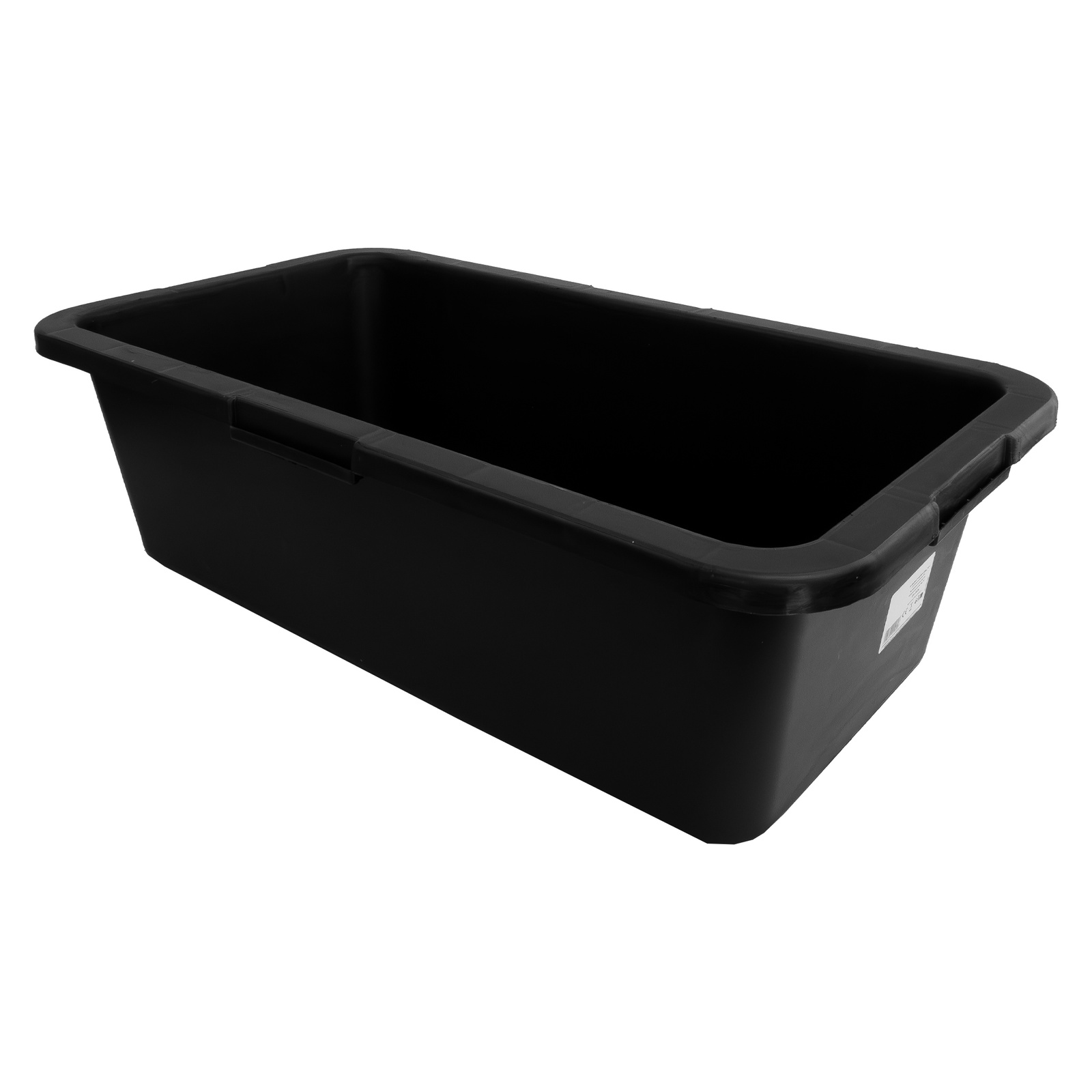 Kastra budowlana prostokątna 40L czarna z regranulatu PP/PE pojemnik na zaprawę beton klej odporna wiadro pojemnik donica kalfas