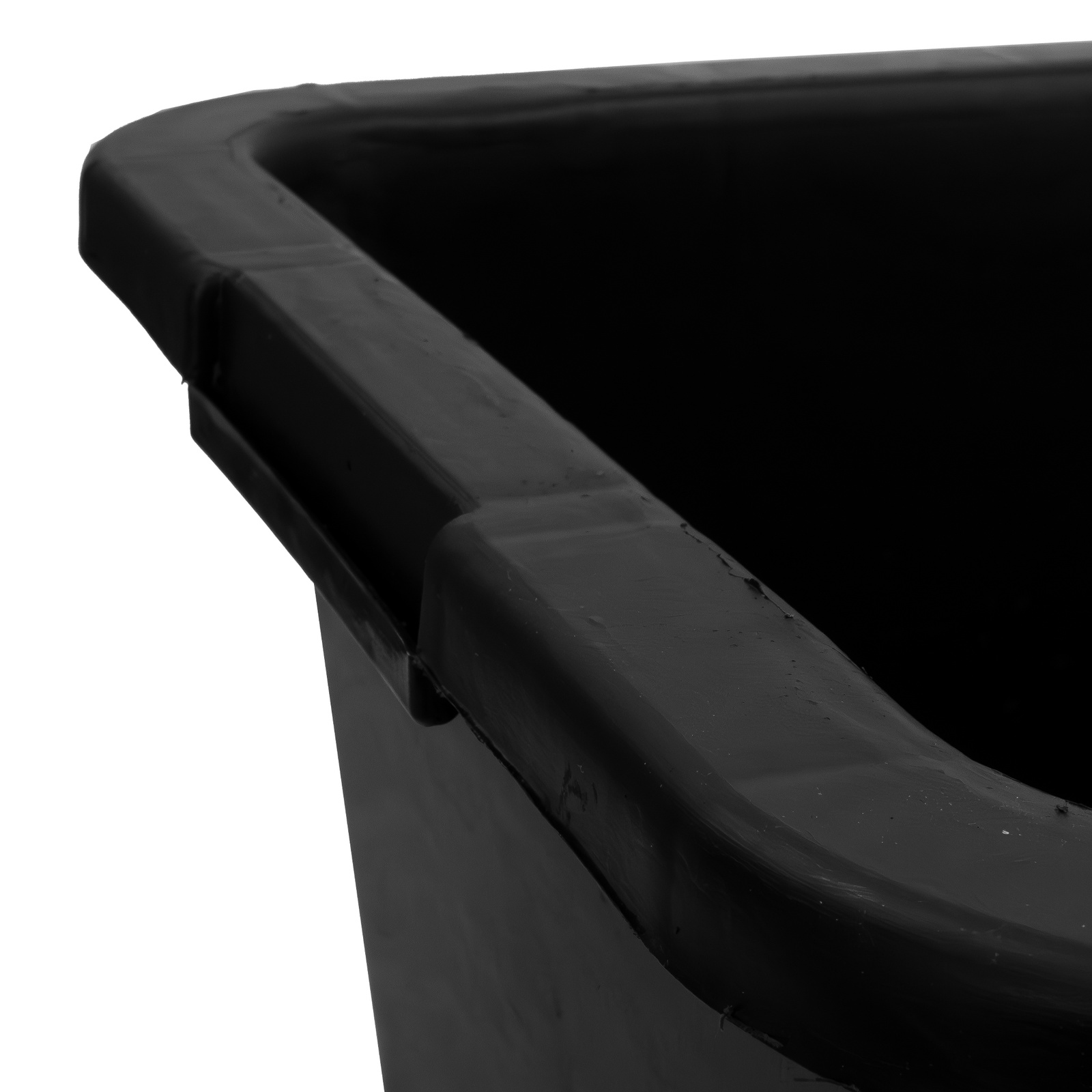 Kastra budowlana prostokątna 40L czarna z regranulatu PP/PE pojemnik na zaprawę beton klej odporna wiadro pojemnik donica kalfas - Image 3