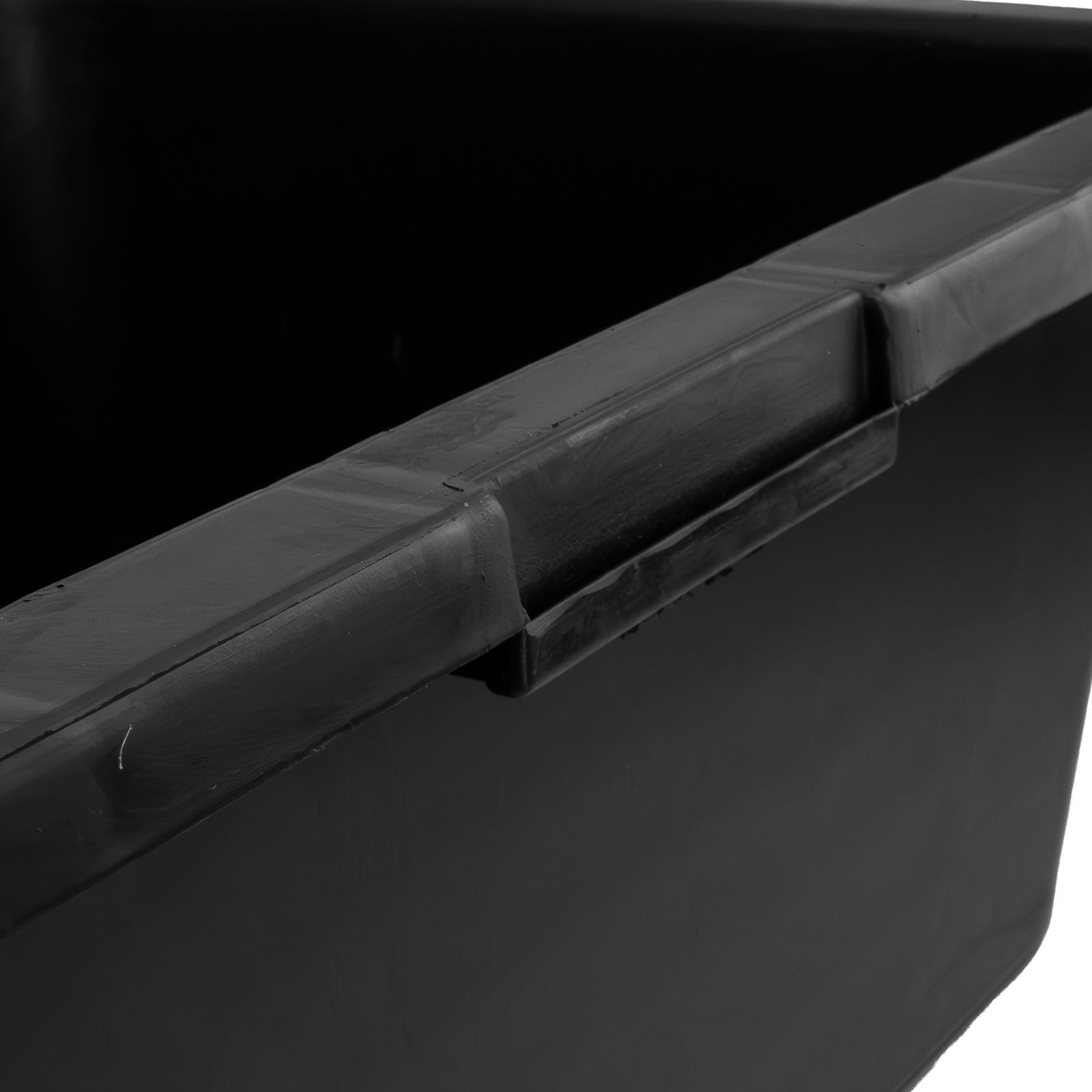 Kastra budowlana prostokątna 40L czarna z regranulatu PP/PE pojemnik na zaprawę beton klej odporna wiadro pojemnik donica kalfas - Image 4