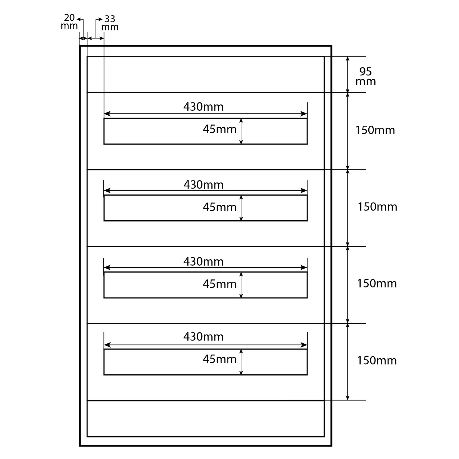 Doktorvolt Rozdzielnica natynkowa 4x24 skrzynka elektryczna modułowa metalowa IP30 1550 - obrazek 3