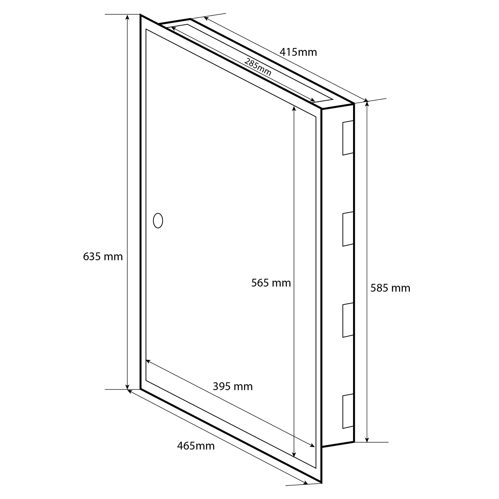 Doktorvolt Rozdzielnica podtynkowa 3x18 skrzynka elektryczna modułowa metalowa IP30 1598 - Image 4