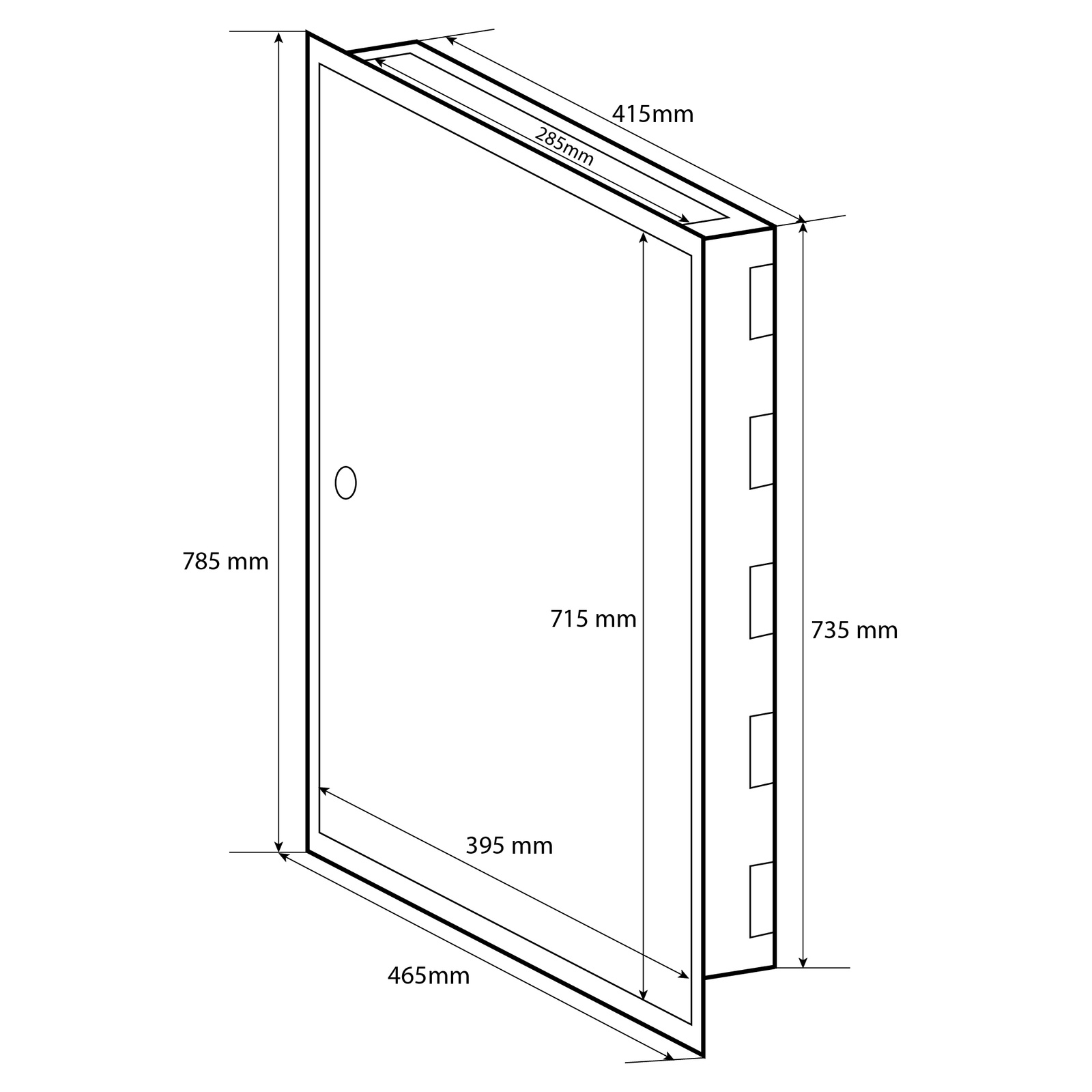 Doktorvolt Verteilerkasten Unterputz Sicherungskasten aus Metall 72 Module 4-reihig IP30 MP72/4/18 – Bild 4