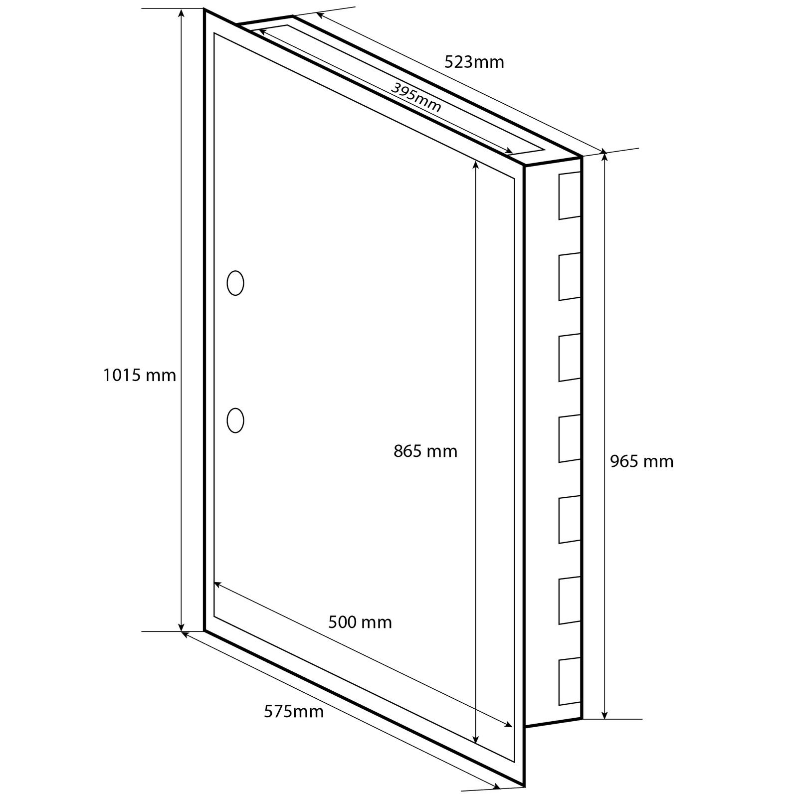 Doktorvolt Verteilerkasten Unterputz Sicherungskasten aus Metall 120 Module 5-reihig IP30 MP120/5/24 – Bild 4