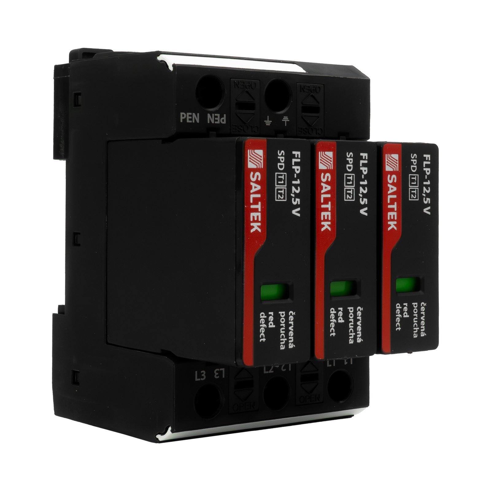 Ogranicznik przepięć typ 1 12.5kA FLP-12,5 V/3 do 350V DC szyna DIN ochronnik przepięciowy dla niskiego napięcia