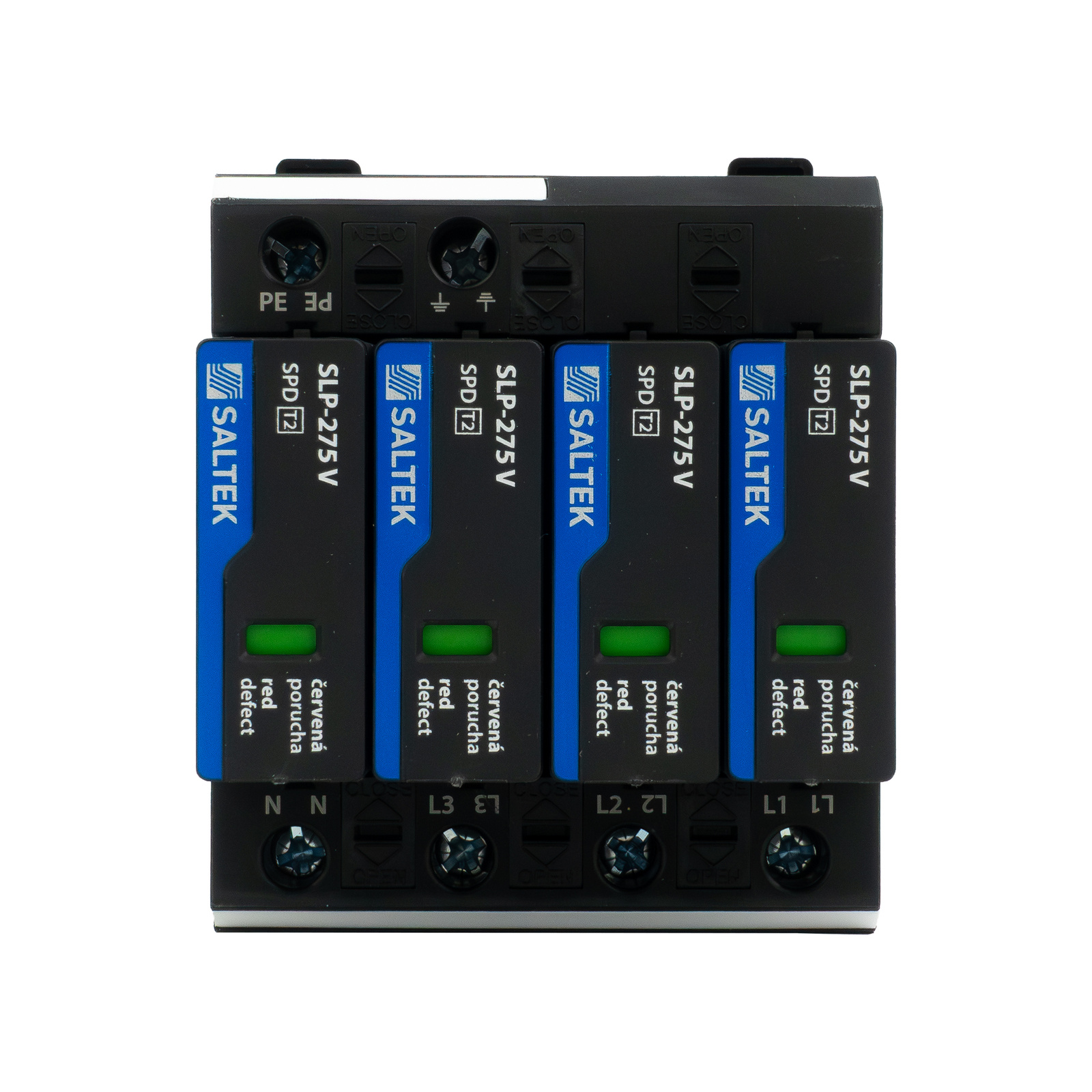 Ogranicznik przepięć typ 2 40kA SLP-275 V/4 do 350V DC szyna DIN warystorowy ochronnik przepięciowy dla niskiego napięcia - obrazek 2