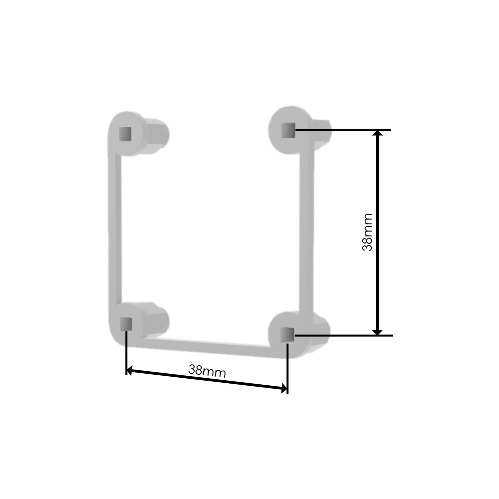 Ramka mocująca dla gniazd tablicowych 230V Doktorvolt 38x38mm DV-1370-230-RPP - Image 2