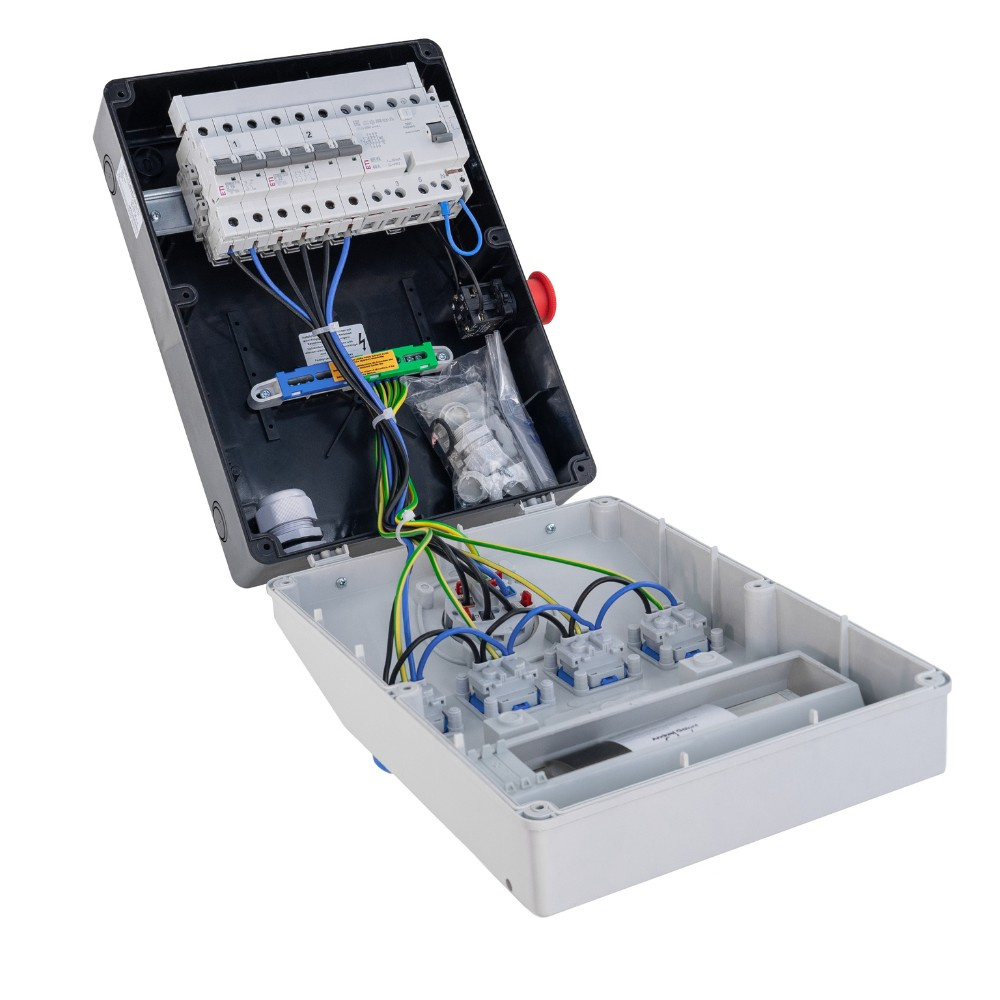 Rozdzielnica TD-S/FI 16A/5P 4x230V FR przycisk bezpieczeństwa DV-1482-F - Image 4